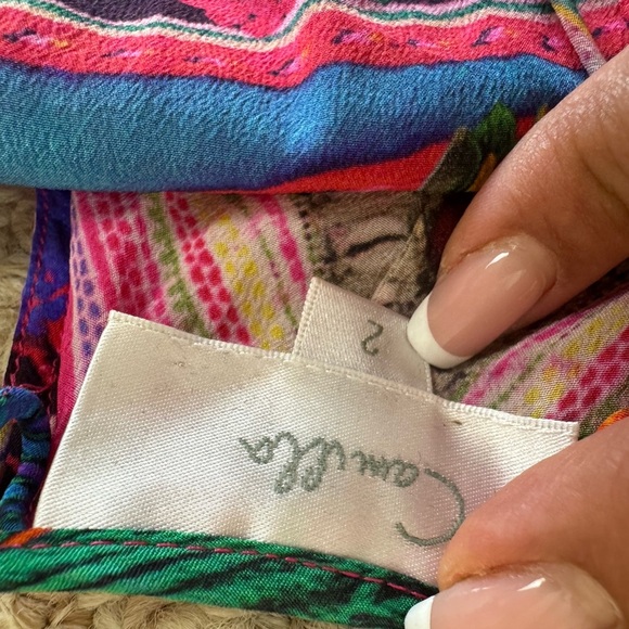 CAMILLA SHELL PRINT DRESS WITH SIDE SPLITS - SIZE 2 - Picture 6 of 17